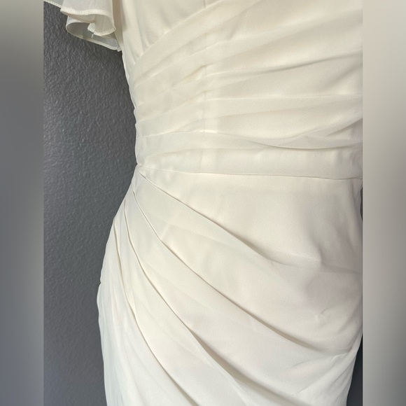 ALLANDWELL Women's Round Neck Long Dress Elegant Mermaid Evening Cocktail Dress - Picture 5 of 15